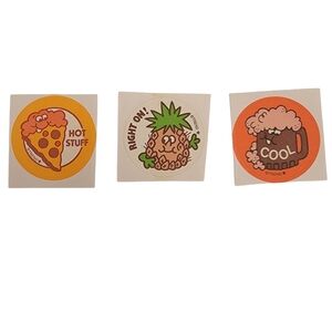 3 Vintage Scratch N Sniff Sticker Set Trend RootBeer Pineapple Pizza